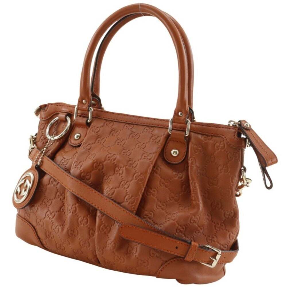 GUCCI Brown Leather Tote Bag - Picture 2 of 16